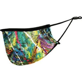 Desigual Oboustranná maska SPLATTER | Barva:zelený | Velikost:OS