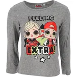 SUN CITY Dívčí tričko L.O.L. Surprise Extra bavlna šedé Velikost: 122 (7 let)