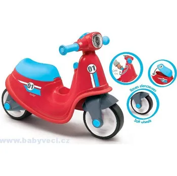 Odrážedlo Odrážedlo motorka skůtr Smoby > varianta červená