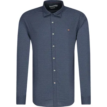 Pánská košile Napapijri Košile | Barva:tmavě modrá | Velikost:XXL