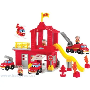 ostatní stavebnice Stavebnice hasiči se skluzavkou Abrick Écoiffier s patrovou garáží > varianta hasiči se skluzavkou