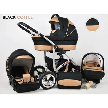 Kočárek Raf-Pol Baby Lux Largo 2v1 2023 Black Coffee