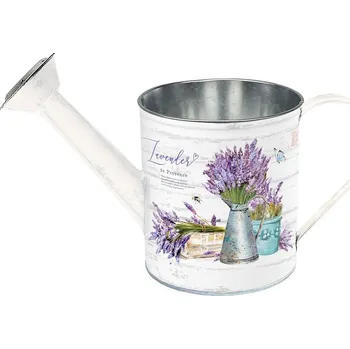 Konev Plechová konvička s motivem Levandule, barevná 300x115x145mm