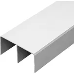 LAGUNA Horní vedení SOLID, dvojité, eloxovaný hliník Délka profilu: 3,0 m