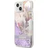 Pouzdro na mobilní telefon Guess Liquid Glitter Flower pro Apple iPhone 13 Mini fialové