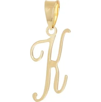 Přívěsek Přívěšek ze žlutého zlata písmeno K ZZ0926KF + dárek zdarma