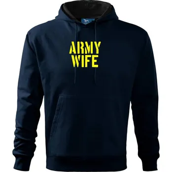 Pánská mikina Army Wife - Mikina pánská Cape s kapucí - 5XL ( Námořní modrá (téměř černá) )