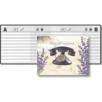 Zápisník Baloušek Tisk LAMINO 1 telefonní záznamník levandule