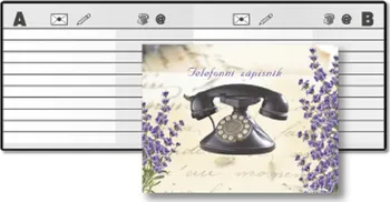 Zápisník Baloušek Tisk LAMINO 1 telefonní záznamník levandule