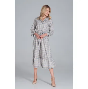 Dámské šaty Maxi šaty střižené v pase s gumičkou M840 Velikost: M, Barva (Varianta): Vzor 121