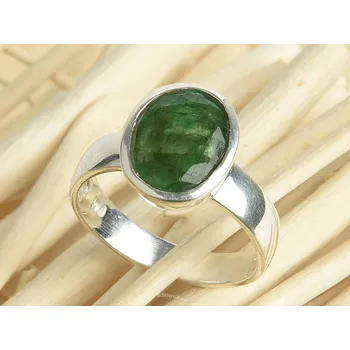 Prsten Smaragd prsten vel.54 stříbro Ag 925/1000 4,1g