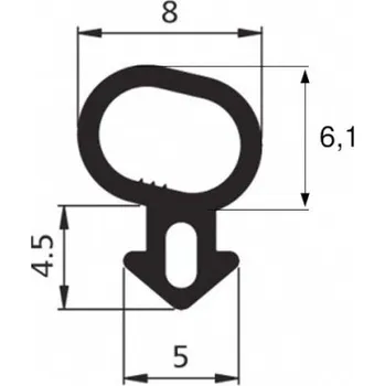 Příslušenství k oknu DAB Trade Těsnění DA-232E Panorama (EPDM)