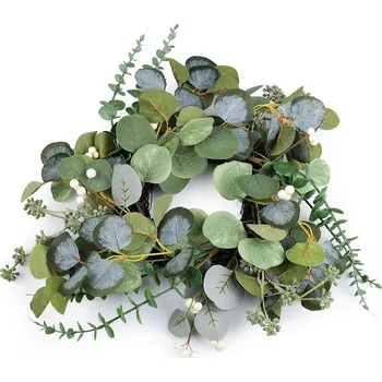 Věnec Stoklasa Eukalyptus umělý věnec zelený 50 cm