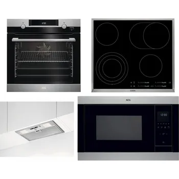 Set domácích spotřebičů AEG Mastery SteamBake BCK455350M + AEG Mastery DirectTouch HK654070XB + AEG DGB3523S + AEG Mastery MSB2547D-M
