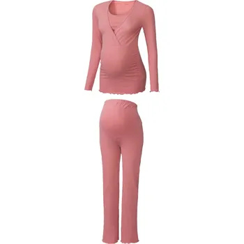 Dámské pyžamo esmara® Dámské těhotenské pyžamo (světle růžová, XS(32/34))