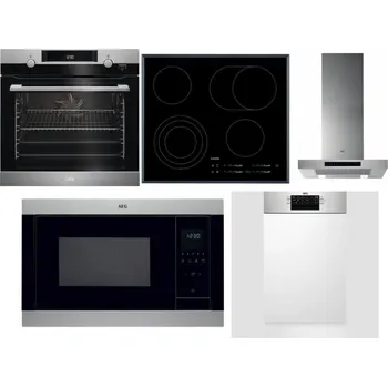 Set domácích spotřebičů AEG Mastery SteamBake BCK455350M + AEG Mastery DirectTouch HK654070FB + AEG Mastery DBB5660HM + AEG Mastery MSB2547D-M + AEG Mastery MaxiFlex FEE73517PM