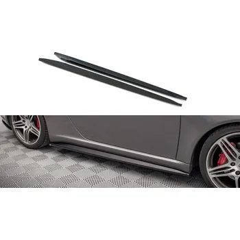 auto na autodráhu Prahové lišty Porsche 911 Carrera / Carrera GTS 997 Facelift černý lesklý plast