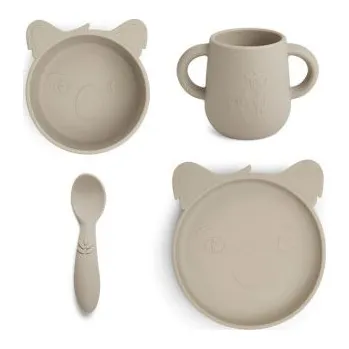 dětská jídelní sada Nuuroo Lykke silikonový jídelní set Koala - Cobblestone