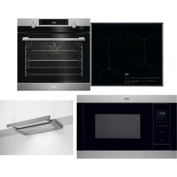 Set domácích spotřebičů AEG Mastery SteamBake BCK455350M + AEG Mastery SenseFry IAE64431FB + AEG DPE5660M + AEG Mastery MSB2547D-M