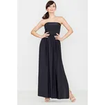 Maxi šaty s odhalenými zády a rameny K252 Barva: Černá, Velikost: L