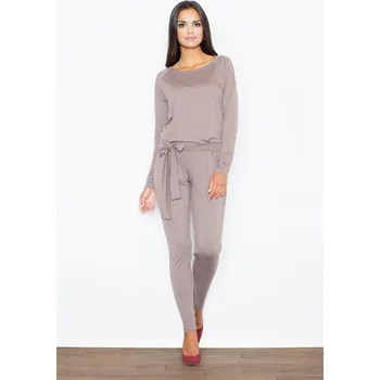 Dámský overall Dlouhý overal s páskem M355 FIGL Barva: Hnědá, Velikost: L