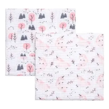 látková plena FunnaBaby mušelínové plenky 2 ks - Unicorn, 90 x 90 cm