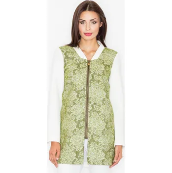 Dámský kabát Dámský kabát neformálního a sportovního střihu M513 FIGL Barva: Zelená, Velikost: L