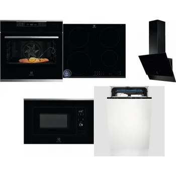 Set domácích spotřebičů ELECTROLUX KOBCS31X + ELECTROLUX LIR60433B + ELECTROLUX LFV616K + ELECTROLUX LMS2203EMX + ELECTROLUX EEM23100L