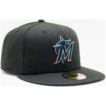 Módní doplněk Kšiltovka New Era - MLB On-Field 59FIFTY - Miami Marlins - Team Color velikosti fitted caps 8 (63.5 cm)