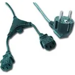 GEMBIRD Kabel napájecí 230V 2m 2 zástrčky (Y rozdvojka)