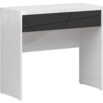 Toaletní stolek FORN toaletka TOL1S, bílý lesk/černý mat