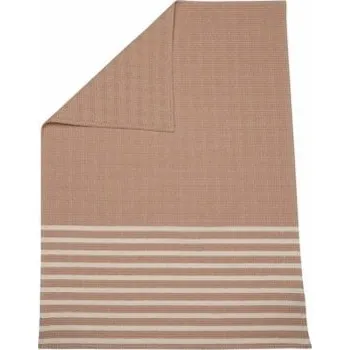 Dětská deka David Fussenegger Mare Kids dětská deka Honeycomb with Stripes 70 x 90 cm - Cork