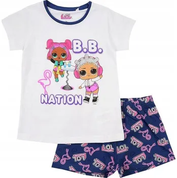 Letní PYŽAMO LOL, bílo - tmavě modré Velikost: 6