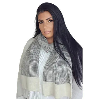 Módní doplněk Dámská šála MEGAN šedá-béžová - Kamea UNI šedá s béžovou