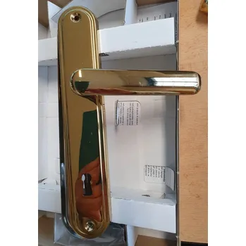 Dveřní kování Dveřní kování EXCLUSIVE klíč r. 90 Titan zlatý lesk klika-klika ROSTEX výprodej