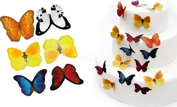 Jedlá dekorace na dort breAd. & edible Barevní motýli