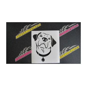 Polep vozidla SAMOLEPKA Pes 119 pravá Labrador (10 - červená) NA AUTO, NÁLEPKA, FÓLIE, POLEP, TUNING, VLASTNÍ TEXT, TISK, AUTOSAMOLEPKY.cz, POLEPY, OBRÁZEK, LOGO, SAMOLEPKY