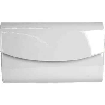 Kabelka Světlešedé lesklé pevné psaníčko 2142a