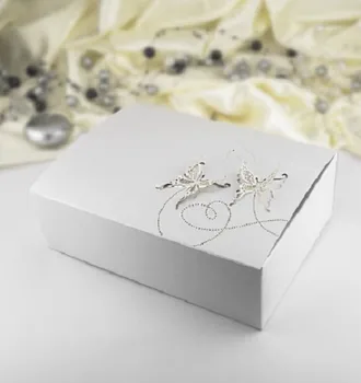 Krabička na výslužku Dortis Krabička na výslužku perleťová 18,5 x 13,5 x 5,8 cm motýl