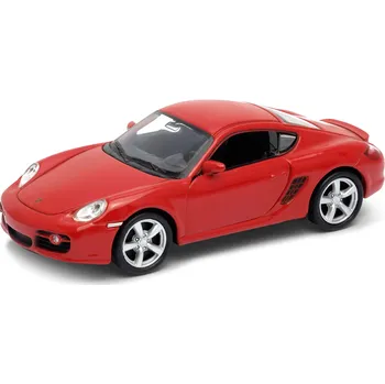 autíčko Welly - Porsche Cayman S 1:34 červené