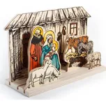 Mašek 3232 dřevěný betlém barevný 26 cm
