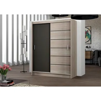 Komoda Šatní skříň SEATTLE 203 sonoma/láva