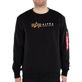 Pánská mikina Alpha Industries Alpha Label Sweater (black) mikina 3XL