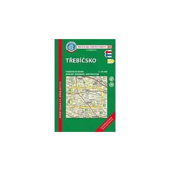 Skládaná mapa Třebíčsko - turistická (80) 90 x 58 cm