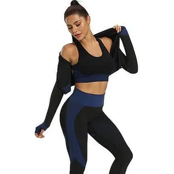 Merco Yoga Sense fitness set dámský černá-modrá Velikost oblečení: M