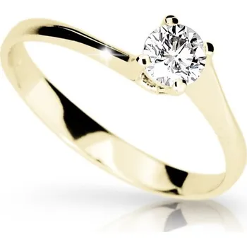 Prsten Zlatý zásnubní prsten DF 1957 se zirkony