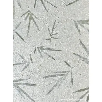 Umělecký papír Olino Paperworks Int BV Morušový papír s vlisovanými listy bambusu Velikost: 23x32 cm