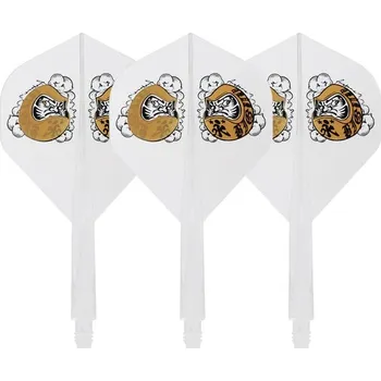 Příslušenství pro šipky Letky CONDOR AXE Standard Daruma Baby Clear Gold Short