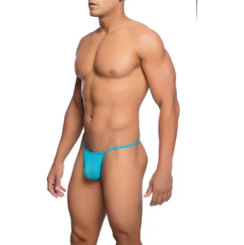 Pánské erotické prádlo MOB Sheer T-Back Thong Aqua Velikost L/XL