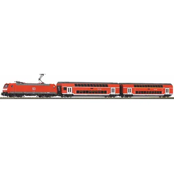 Modelářství PIKO 59102 H0 Digitální set - vlak s lokomotivou BR146 DBAG s kolejemi s podložím PI59102